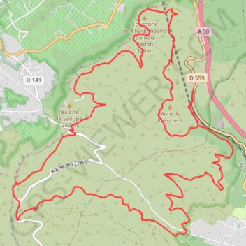 Itinéraire Couronne de Charlemagne cap Canaille, distance, dénivelé, altitude, carte, profil, trace GPS