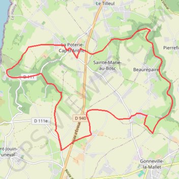 Itinéraire Saint-Jouin à cheval, distance, dénivelé, altitude, carte, profil, trace GPS