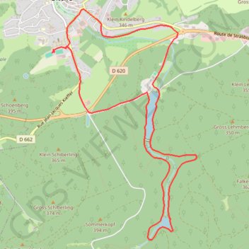 Itinéraire Bitche (57), distance, dénivelé, altitude, carte, profil, trace GPS