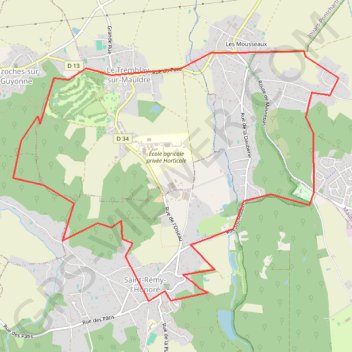 Itinéraire Autour de Saint Rémy l'Honoré, distance, dénivelé, altitude, carte, profil, trace GPS