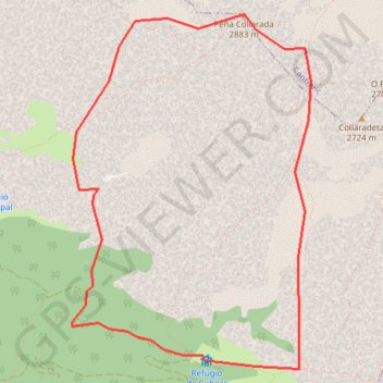 Itinéraire Peña Collarada depuis Villanúa, distance, dénivelé, altitude, carte, profil, trace GPS