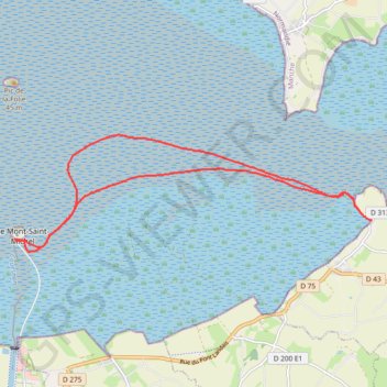 Itinéraire Rando du Mont Saint Michel, distance, dénivelé, altitude, carte, profil, trace GPS