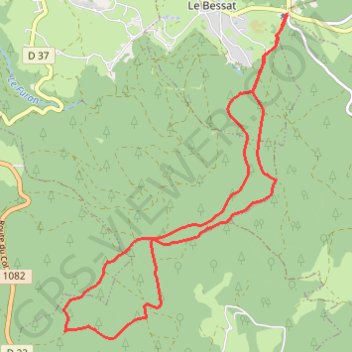 Itinéraire Bessat, distance, dénivelé, altitude, carte, profil, trace GPS