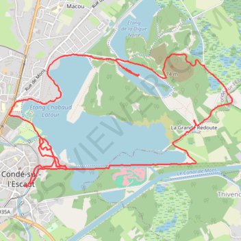 Itinéraire Etang chabaud latour, distance, dénivelé, altitude, carte, profil, trace GPS
