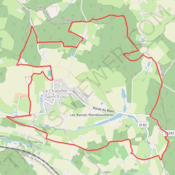 Itinéraire CIRCUIT DES PANORAMAS - LA CHAPELLE-ST-FRAY, distance, dénivelé, altitude, carte, profil, trace GPS