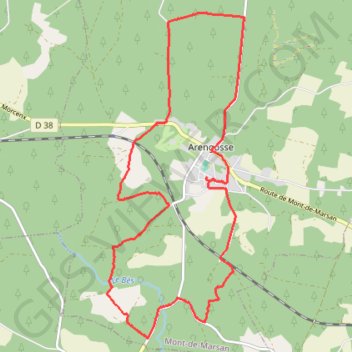 Itinéraire Parcours Arengosse, distance, dénivelé, altitude, carte, profil, trace GPS