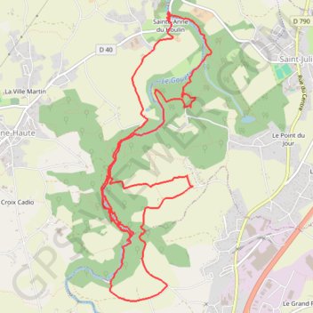 Itinéraire La Vallée du Gouët, distance, dénivelé, altitude, carte, profil, trace GPS
