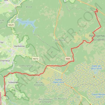Itinéraire Roquez - Eupen Weyerskreuz, distance, dénivelé, altitude, carte, profil, trace GPS