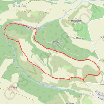 Itinéraire Fanjeaux, distance, dénivelé, altitude, carte, profil, trace GPS