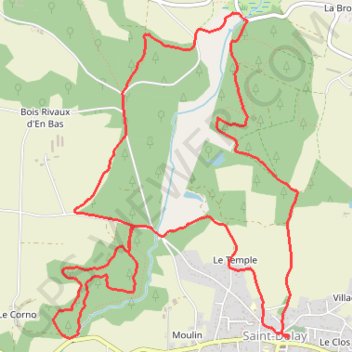 Itinéraire Saint Dolay, distance, dénivelé, altitude, carte, profil, trace GPS
