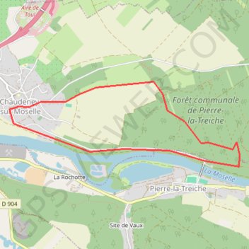 Itinéraire Circuit du Bois Gaillard - Chaudeney-sur-Moselle, distance, dénivelé, altitude, carte, profil, trace GPS