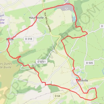 Itinéraire Autour de Biville, distance, dénivelé, altitude, carte, profil, trace GPS