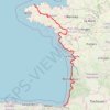 Itinéraire la velodyssée_1, distance, dénivelé, altitude, carte, profil, trace GPS