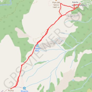 Itinéraire L'Aquila, distance, dénivelé, altitude, carte, profil, trace GPS
