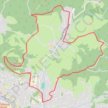 Itinéraire Autour du ruisseau de Robache, distance, dénivelé, altitude, carte, profil, trace GPS
