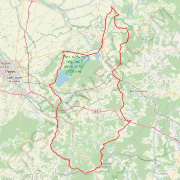Itinéraire 🚴 Trace ,boucle de Géraudot : Côte des Bars, distance, dénivelé, altitude, carte, profil, trace GPS