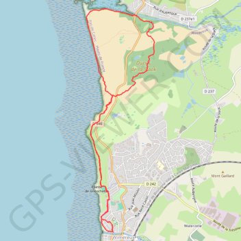 Itinéraire Baie de Saint-Jean - Wimereux, distance, dénivelé, altitude, carte, profil, trace GPS