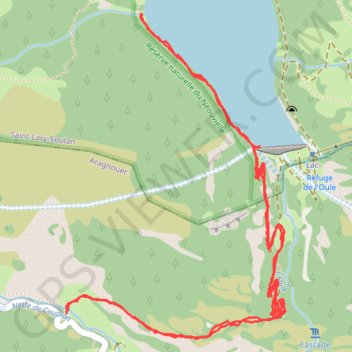 Itinéraire Lac de l'Oule, distance, dénivelé, altitude, carte, profil, trace GPS