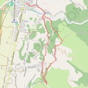Itinéraire Le tour de Saudious, distance, dénivelé, altitude, carte, profil, trace GPS