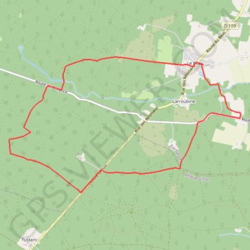 Itinéraire Le Béas, balade vers le lac du Laou - Barbaste, distance, dénivelé, altitude, carte, profil, trace GPS