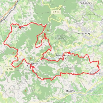 Itinéraire VLO2026-49K départ COURZIEU-23989392, distance, dénivelé, altitude, carte, profil, trace GPS