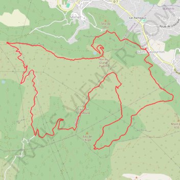 Itinéraire 20091005_stsavournin, distance, dénivelé, altitude, carte, profil, trace GPS