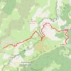 Itinéraire RF J2 L'hom - les Vanels 9,7 kms + 87 m, distance, dénivelé, altitude, carte, profil, trace GPS