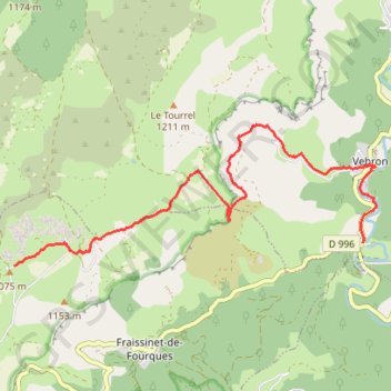 Itinéraire RF J2 L'hom - les Vanels 9,7 kms + 87 m, distance, dénivelé, altitude, carte, profil, trace GPS