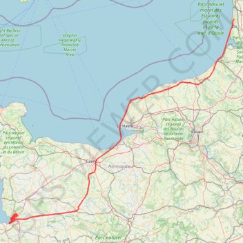 Itinéraire 20635F010200146B, distance, dénivelé, altitude, carte, profil, trace GPS