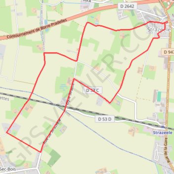 Itinéraire Circuit de Strazeele, distance, dénivelé, altitude, carte, profil, trace GPS