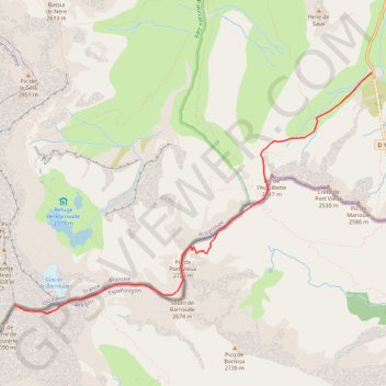 Itinéraire Pic de Troumouse par le pic de Port Vieux depuis le tunnel de Bielsa, distance, dénivelé, altitude, carte, profil, trace GPS
