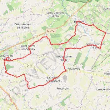 Itinéraire 6 - JR Parcours cyclo 30 Km, distance, dénivelé, altitude, carte, profil, trace GPS