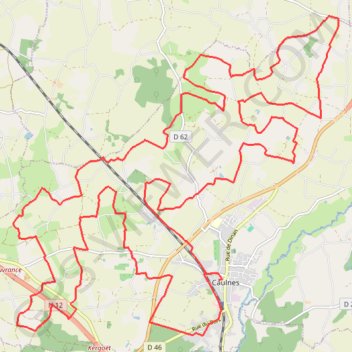 Itinéraire Circuit à Caulnes, distance, dénivelé, altitude, carte, profil, trace GPS