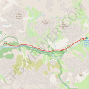 Itinéraire Refuge de la chaumette, distance, dénivelé, altitude, carte, profil, trace GPS