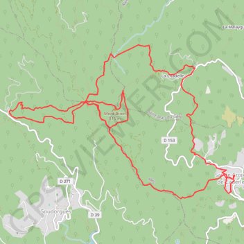 Itinéraire 30-314, distance, dénivelé, altitude, carte, profil, trace GPS