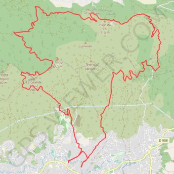 Itinéraire Étoile : col Sainte Anne, Oasis, distance, dénivelé, altitude, carte, profil, trace GPS