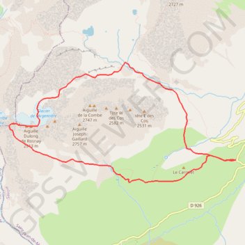 Itinéraire Aiguilles de l'Argentière, distance, dénivelé, altitude, carte, profil, trace GPS