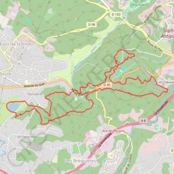 Itinéraire Parc de la Valmasque, distance, dénivelé, altitude, carte, profil, trace GPS