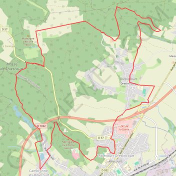 Itinéraire Ribécourt Dreslincourt - Boucle de la Montagne d'Attiche, distance, dénivelé, altitude, carte, profil, trace GPS