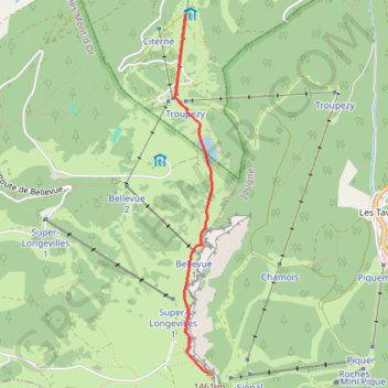Itinéraire Sentier des crètes, distance, dénivelé, altitude, carte, profil, trace GPS