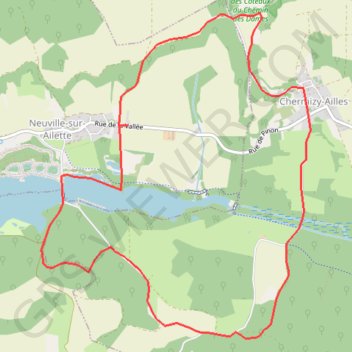Itinéraire Avec les oiseaux de l'ailette, distance, dénivelé, altitude, carte, profil, trace GPS