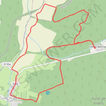 Itinéraire Randonnée autour de Saint Hubert, distance, dénivelé, altitude, carte, profil, trace GPS