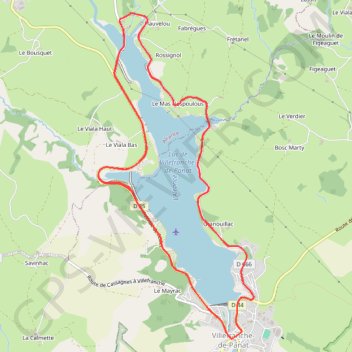 Itinéraire Villefranche de Panat, distance, dénivelé, altitude, carte, profil, trace GPS