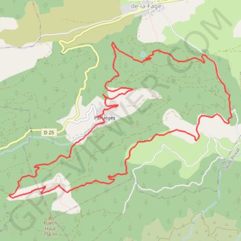 Itinéraire Notre Dame de Parlatges, distance, dénivelé, altitude, carte, profil, trace GPS