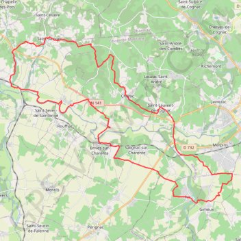 Itinéraire st laurent chaniers ars-5694106, distance, dénivelé, altitude, carte, profil, trace GPS