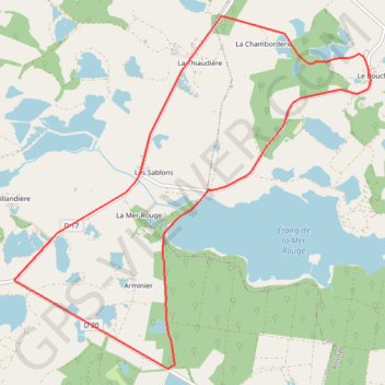 Itinéraire Balade à l'étang de la Mer Rouge - Rosnay, distance, dénivelé, altitude, carte, profil, trace GPS