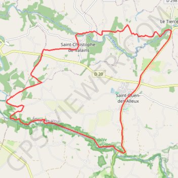 Itinéraire Balade autour du couesnon, distance, dénivelé, altitude, carte, profil, trace GPS