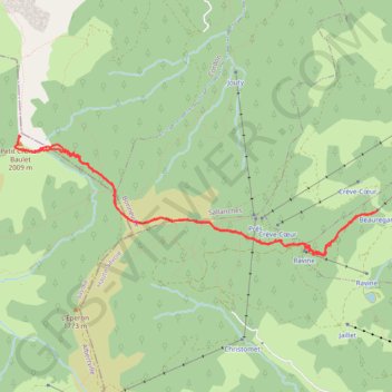 Itinéraire Le Petit Croisse Baulet, distance, dénivelé, altitude, carte, profil, trace GPS