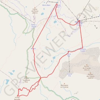 Itinéraire Pointe de Boussac, distance, dénivelé, altitude, carte, profil, trace GPS