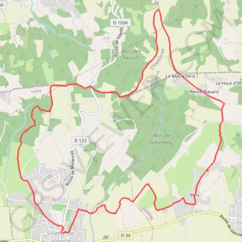 Itinéraire Villette de Vienne (38), distance, dénivelé, altitude, carte, profil, trace GPS